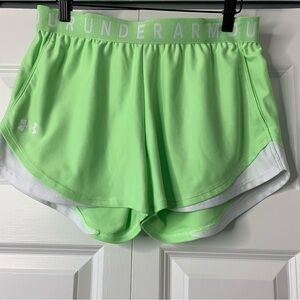 Under Armour Women's Play Up 3.0 Phosphor Green Athletic Shorts Size US M